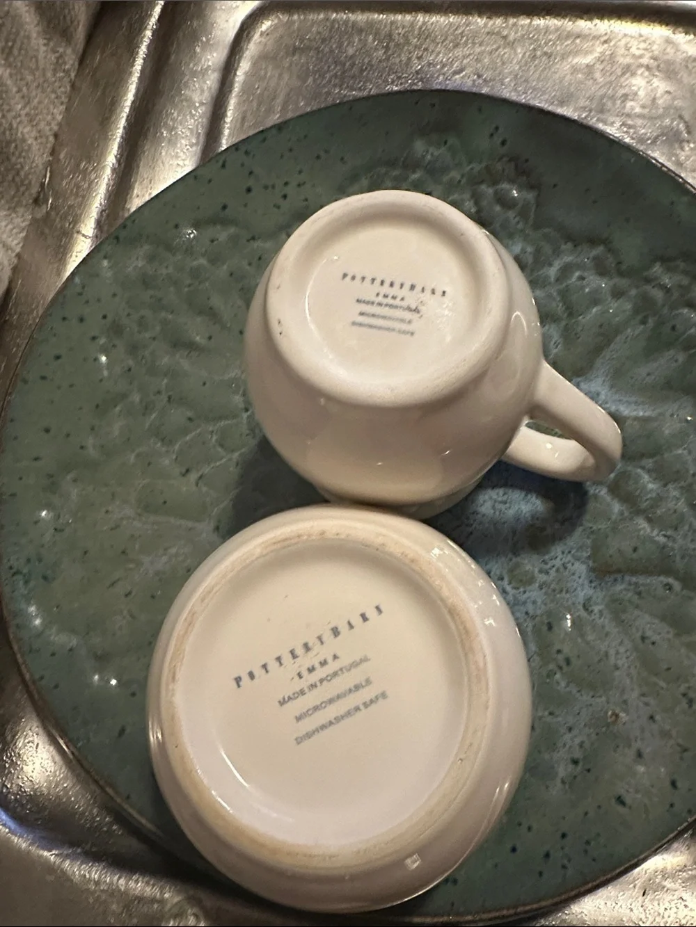 Pottery Barn Emma White Sugar Bowl and Creamer Set - Home Dining